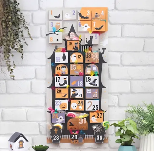 Calendário do Advento Halloween 31 caixinhas porta doces (Papel fotográfico 180gm)