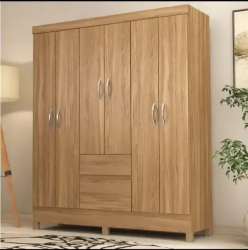 Guarda-roupa 6 portas com 2 gavetas - ótimo estado