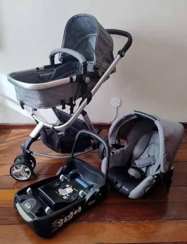 Carrinho de Bebê Safety 1st Travel System (3 em 1) Cinza