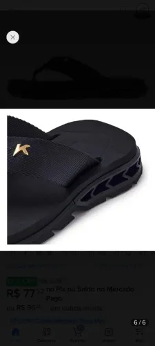 Chinelo Kenner Rakka L7 Masculino Black Original Novo