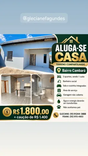 Aluga se casa no Cambará com terreno compartilhado