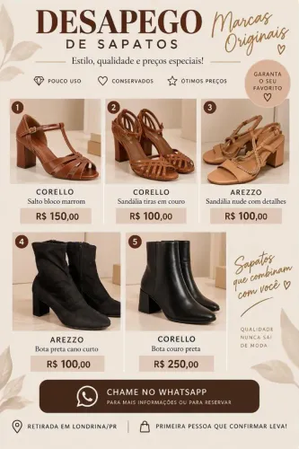 Sapatos - Marcas Corello e Arezzo