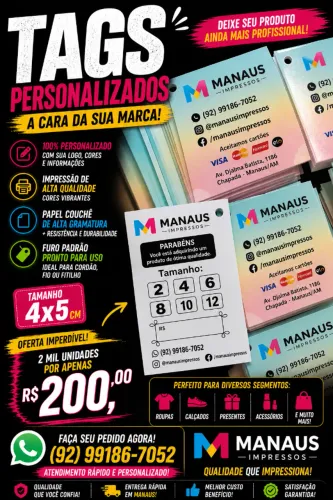 tags personalizadas de papel 4x5 centimetros