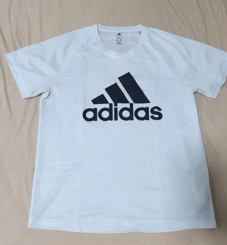 Camiseta Adidas Climalite Branca G - Logo Grande - Treino e Academia