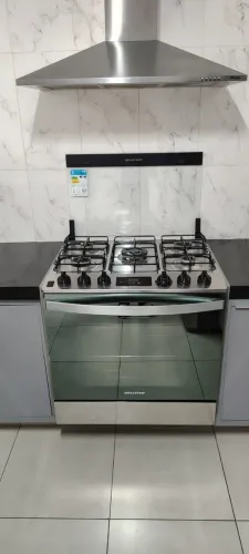 Fogão Brastemp inox 5 bocas de embutir semi-novo