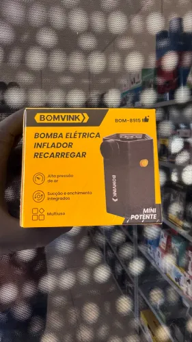 Mini Compressor de Ar Recarregável USB-C - O Mais Rápido da Categoria
