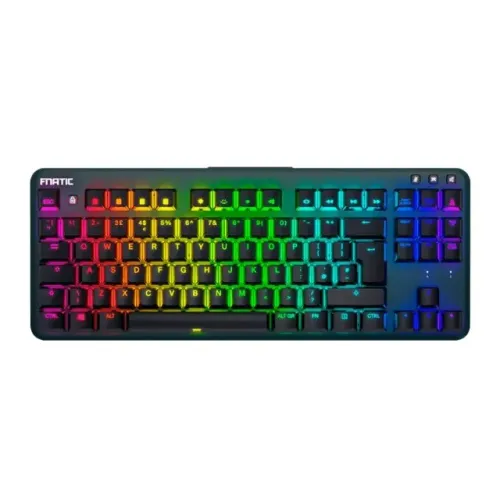 Teclado Mecanico Gamer Fnatic Mini Streak Silent Edition, Rgb, Switch Vermelho, Preto