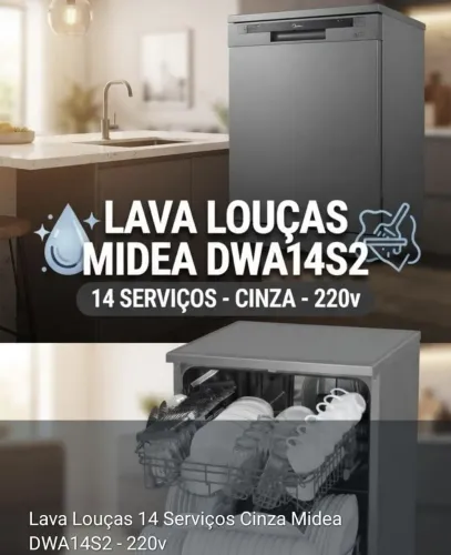 LAVA LOUCA 14 SERVICOS CINZA MIDEA