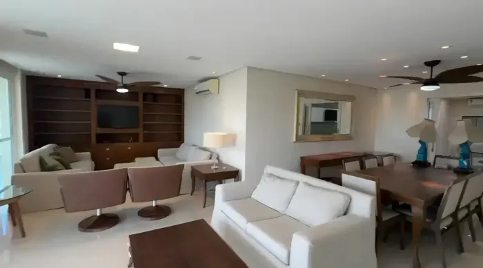 Apartamento no Barão da Vila, Andar Alto, 260m2, 3 suites, 3 vagas. De Canto. 100% MOBILIA