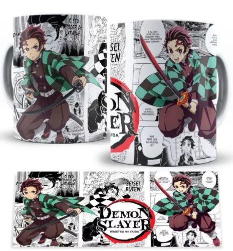 Caneca personalizada de Demon Slayer Tanjiro