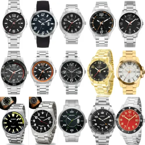 Relógio masculino, novos, originais. Valor varia entre 250,00 a 280,00 reais cada.