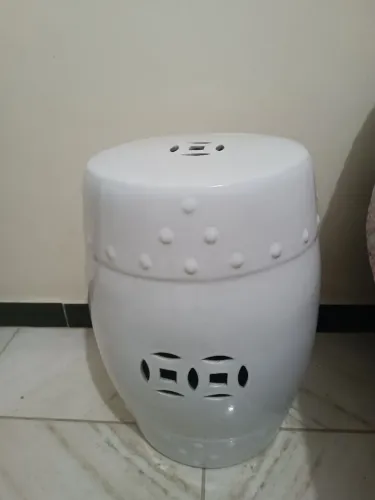 Puff decorativo porcelana