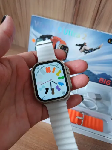 Smartwatch ultra com pulseiras extra laranja 