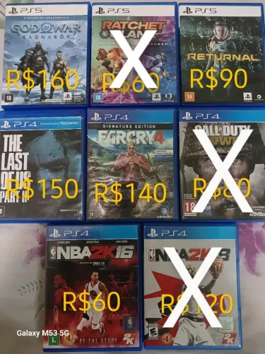 Jogos ps5 e ps4