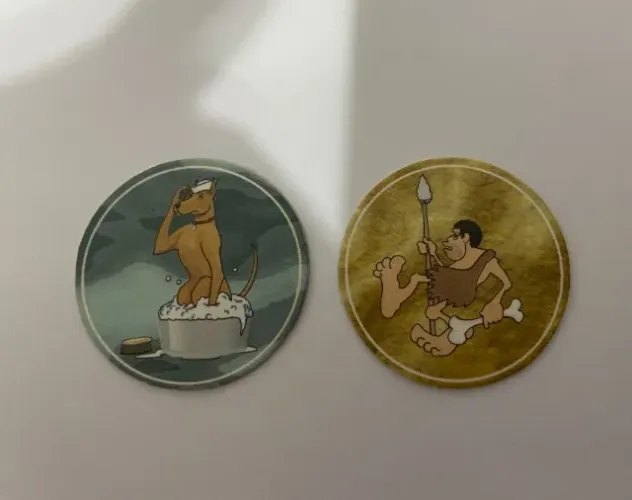 Kit com 2 tazos coleção de 125 discomania mercantil bersil Original