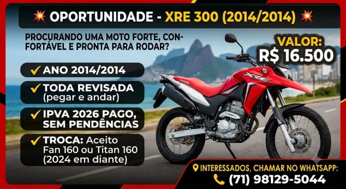 vendo XRE 300