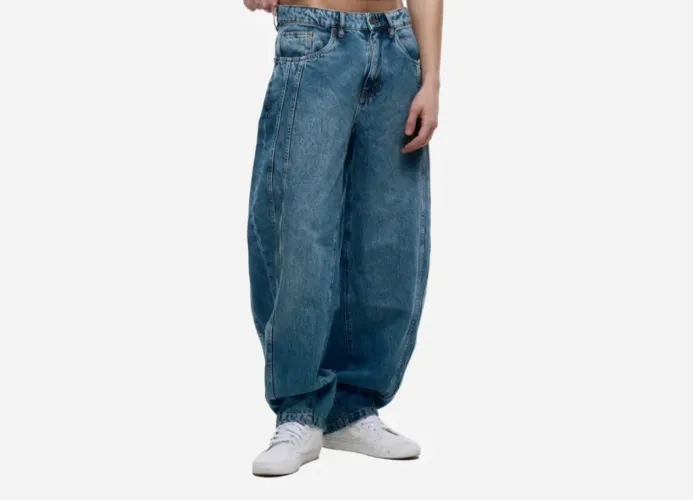 Calça Baggy Another Place Jeans Azul - P