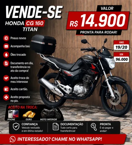 CG FAN 160 ACEITO TROCA