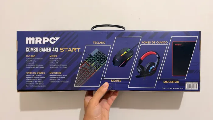 Kit teclado mouse fone e mousepad