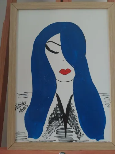 Quadro pintado à mão 45cm×33cm. Produto novo. Exclusivo.