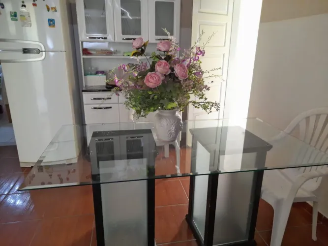  Mesa de vidro, 160 Belíssima  
