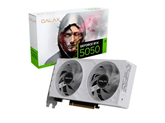 VGA PCI-e GeForce RTX5050 GALAX 1-Click OC White 8GB DDR6 128 bits [55NSL8MHCZBS] (2xHDMI/