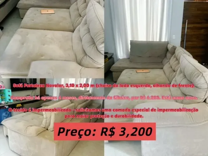 Sofá Retrátil e Reclinável 3,10 x 2,00 m - Novo e Impermeabilizado