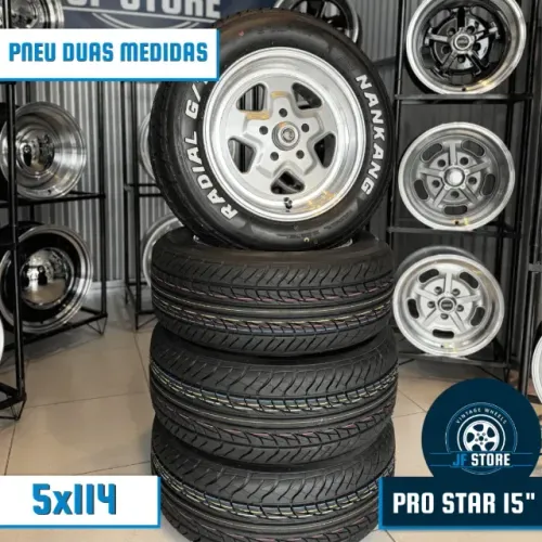 JOGO COM 4 RODAS PRO STAR ARO 15" TALA 7,0 