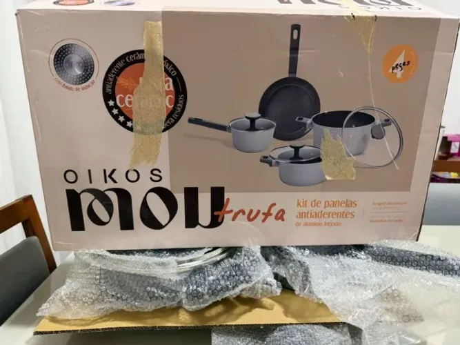 Jogo com 4 Panelas Antiaderentes de Revestimento Cerâmico Oikos