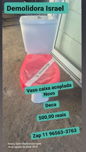 Vaso caixa acoplada deca novo