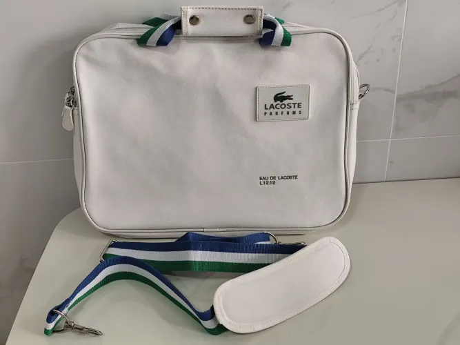 Bolsa Transversal Lacoste Parfums Eau de Lacoste L.12.12 - Branca (Original)