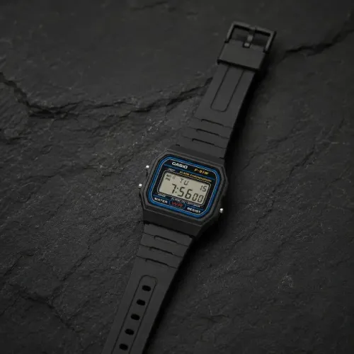 Relógio Casio de Alto Padrão Preto Vintage + Caixa Casio com Velcro