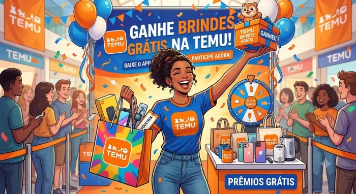 Temu brindes grátis olha a discrição