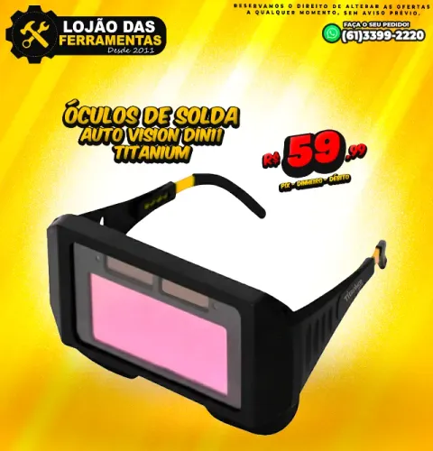 Óculos de Solda Auto Vision DIN11 Titanium