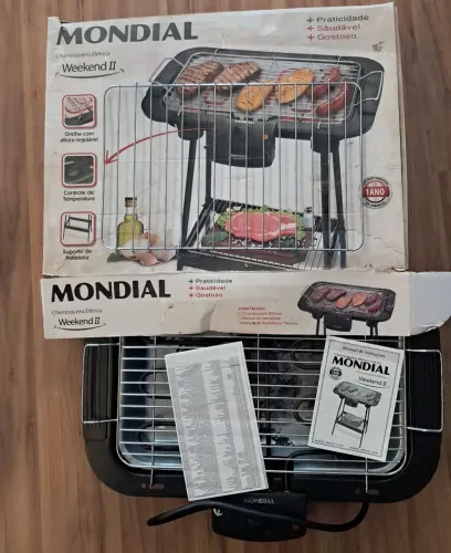 CHURRASQUEIRA ELÉTRICA MONDIAL C/ SUPORTE