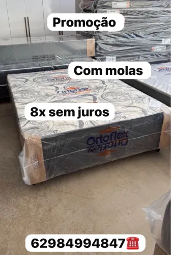 Cama box com molas (novo) hojE