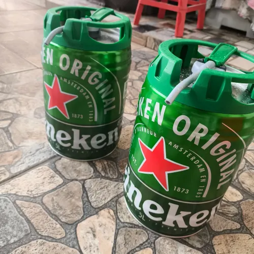 Barril De Chop Heineken 5l - 1 Unidade (vazio P/ Artesanato) ) (Usado)<br>