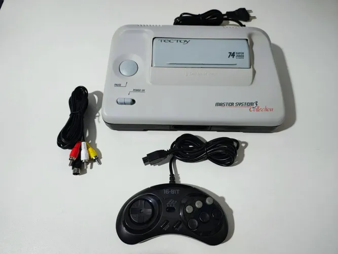 Vídeo Game Master System3 Collection com 74 jogos na memória e pode usar cartucho
