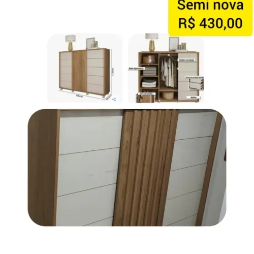 Sapateira cômoda com cabideiro