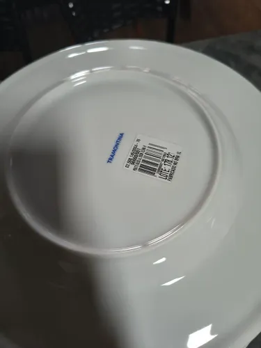 6 pratos rasos porcelana novo