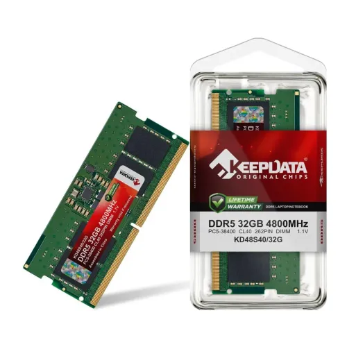 MEMÓRIA RAM PARA NOTEBOOK DDR5 32GB 4800MHZ KEEPDATA KD48S40/32G