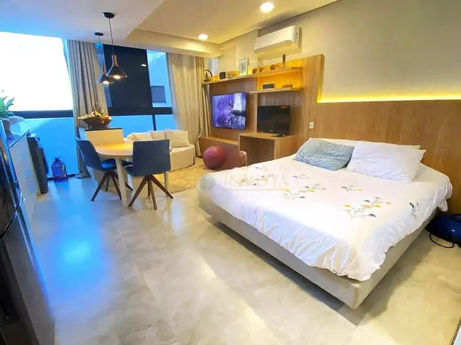 Apartamento Studio Mobiliado no Cacupé, em Florianópolis.