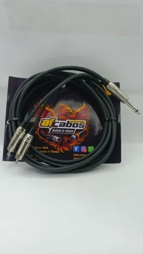 Cabo P10 para 2 RCA com 2 metros 