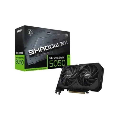 Placa de Vídeo MSI GeForce RTX 5050 Shadow 2X OC 8GB GDDR6 128-bit PCIe 4.0