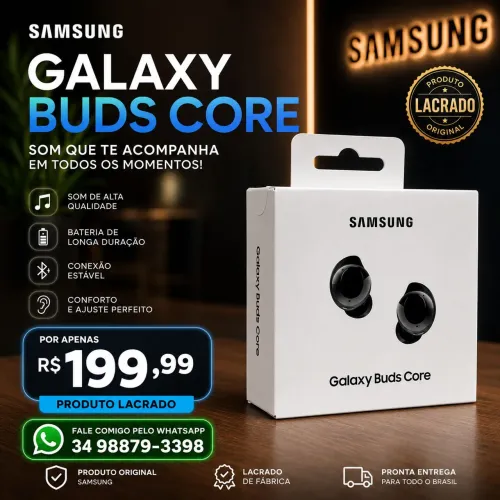 Vendo Fone Samsung Buds Core Lacrado