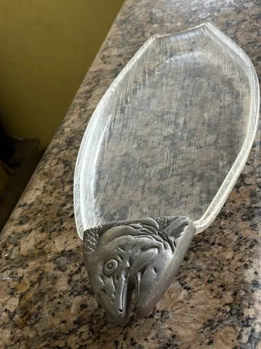 Bandeja acrílico com metal