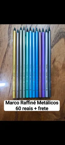 Lápis de cor Marco Raffiné tons metálicos importado - nunca usados