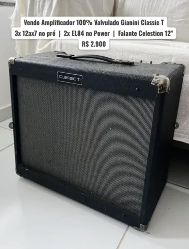 Amplificador Giannini Classic T 100% valvulado com falante eminence
