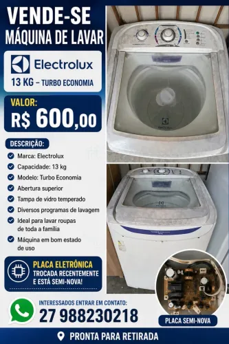 Máquina de lavar 13kg