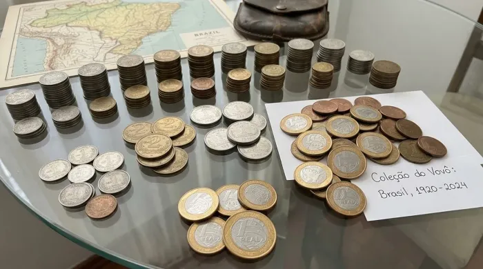 Coleção moedas Brasil antigas